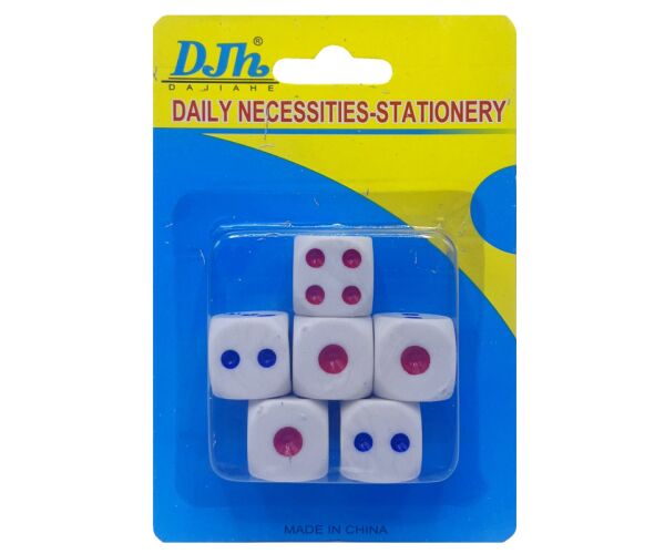 Hrací kostky 1,8 cm 6 ks