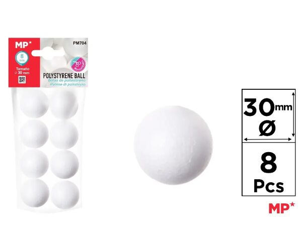 Polystyrénové koule 3 cm 8 ks