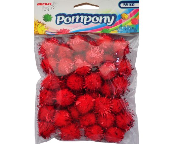 Bambule metal červené 20 mm 40 ks