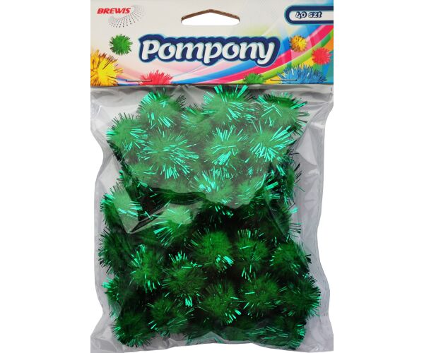 Bambule metal zelené 20 mm 40 ks