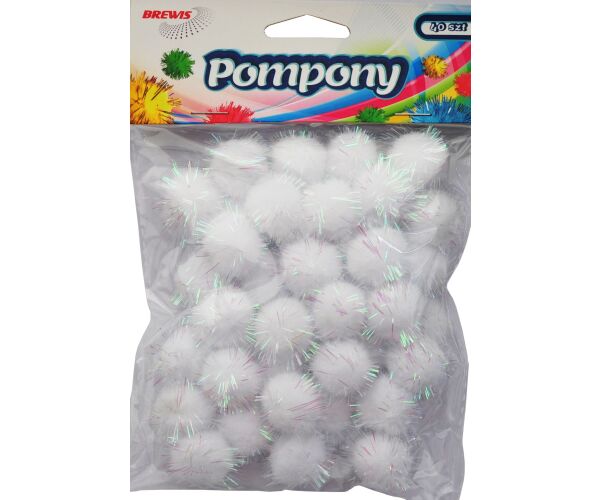 Bambule metal bílé 20 mm 40 ks