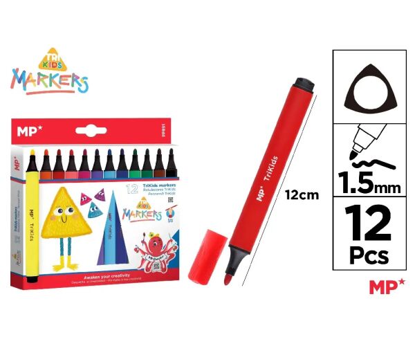 Fixy trojhranné JUMBO 12 barev