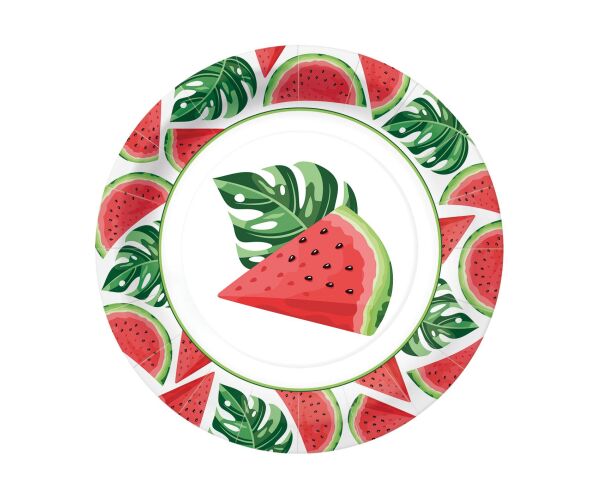 Papírový talíř velký - Watermelons
