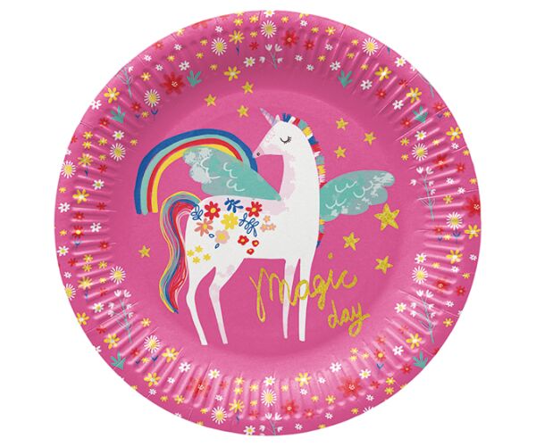 Papírový talíř velký - Fairy Unicorn
