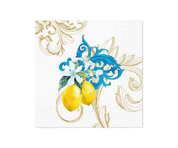 Ubrousky PAW Dekor C (20ks) Baroque Lemon Sicilian Blue