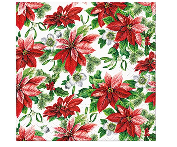 Ubrousky PAW Dekor C (20ks) Glory Poinsettia