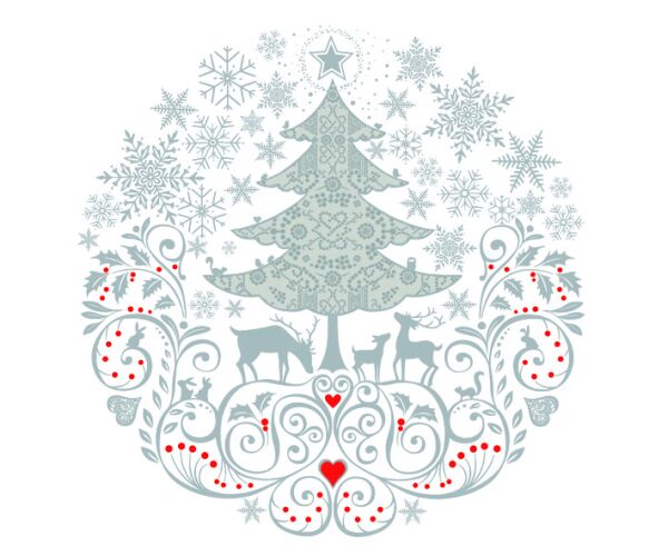 Ubrousky DAISY L (20ks) Christmas Cirkle Composition
