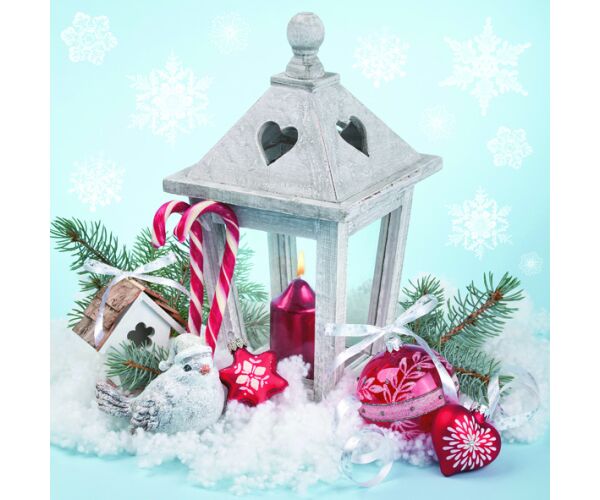 Ubrousky DAISY L (20ks) Xmas Lantern on Snow