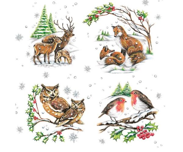 Ubrousky DAISY L (20ks) Winter Animals