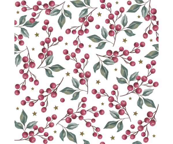 Ubrousky DAISY L (20ks) Holly berries Background