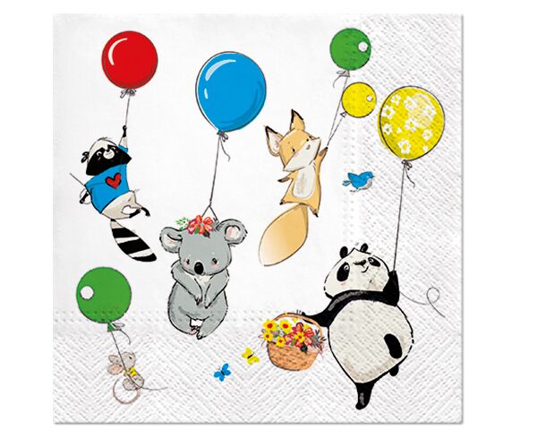 Ubrousky PAW Dekor L (20ks) Animals Party