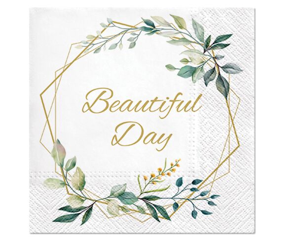 Ubrousky PAW Dekor R (12ks) Leaves Frame