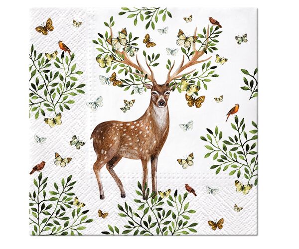 Ubrousky PAW Dekor L (20ks) Forest Antlers