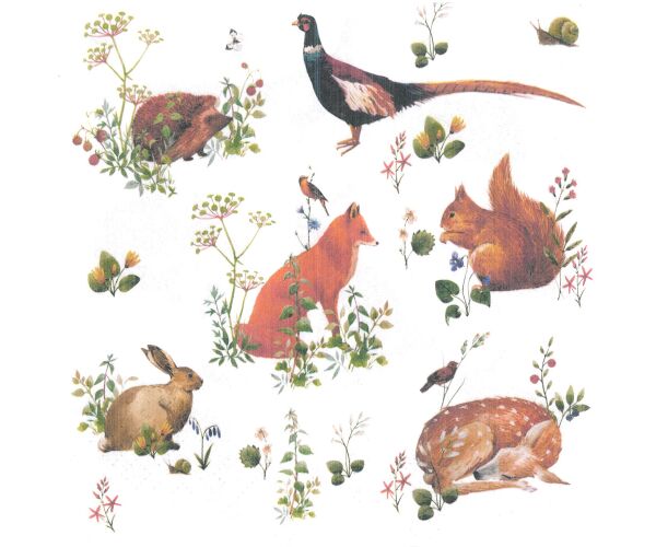 Ubrousky PAW Dekor L (20ks) Wild Forest Animals