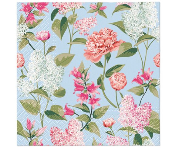 Ubrousky PAW Dekor L (20ks) Lilac with peonies