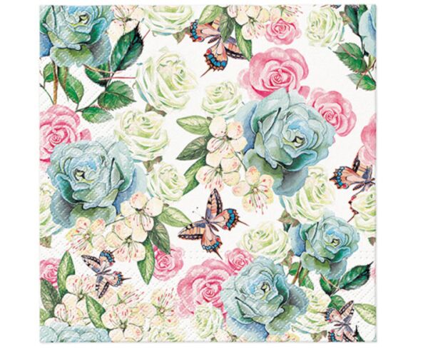 Ubrousky PAW Dekor L (20ks) Powder Garden