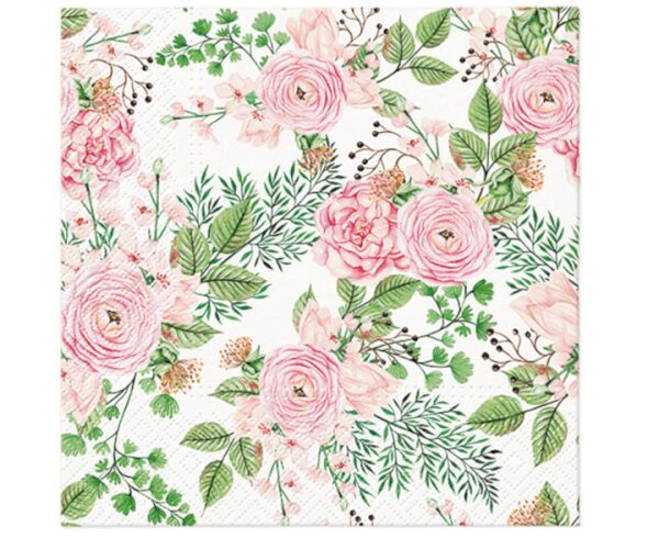 Ubrousky PAW Dekor L (20ks) Rose hip flowers