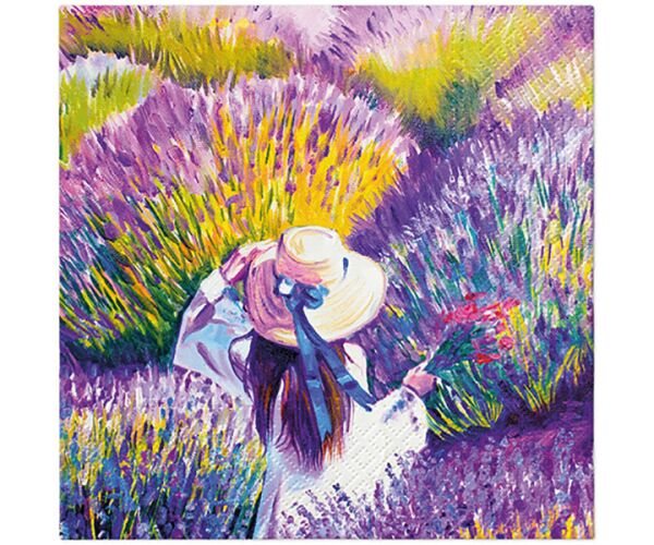 Ubrousky PAW Dekor L (20ks) Lavender Sunset