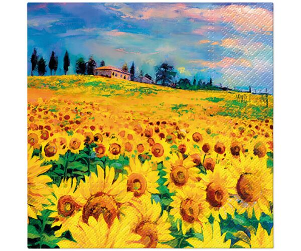 Ubrousky PAW Dekor L (20ks) Pinted Sunflowers