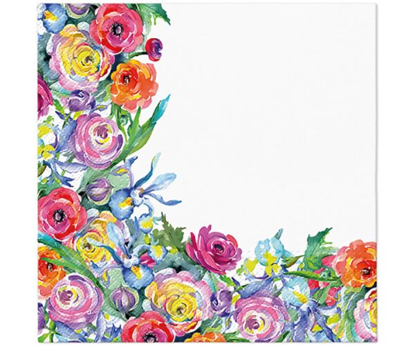 Ubrousky PAW Dekor L (20ks) Painted Rose Corner
