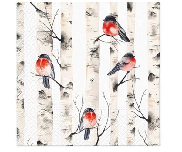 Ubrousky PAW Dekor L (20ks) Birch Trees