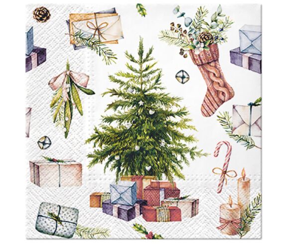 Ubrousky PAW Dekor L (20ks) Christmas at Home