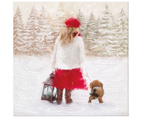 Ubrousky PAW Dekor L (20ks) Winter Walk