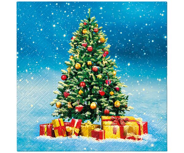 Ubrousky PAW Dekor L (20ks) Christmas Tree Gifts