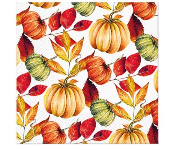 Ubrousky PAW Dekor L (20ks) Pumpkin Pattern