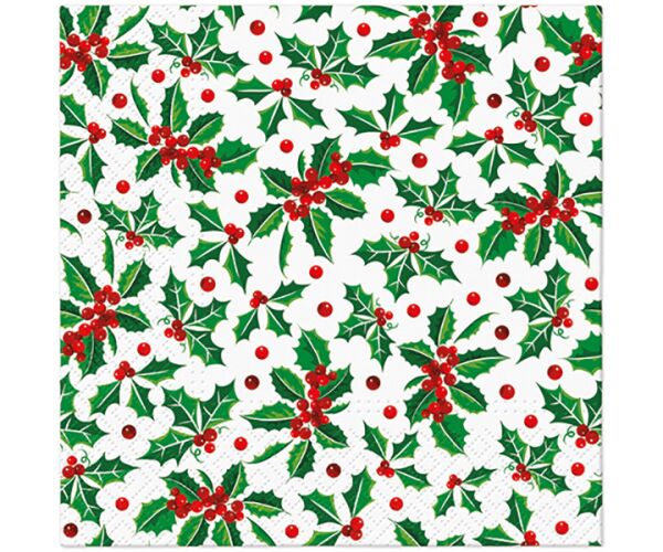 Ubrousky PAW Dekor L (20ks) Holly Pattern