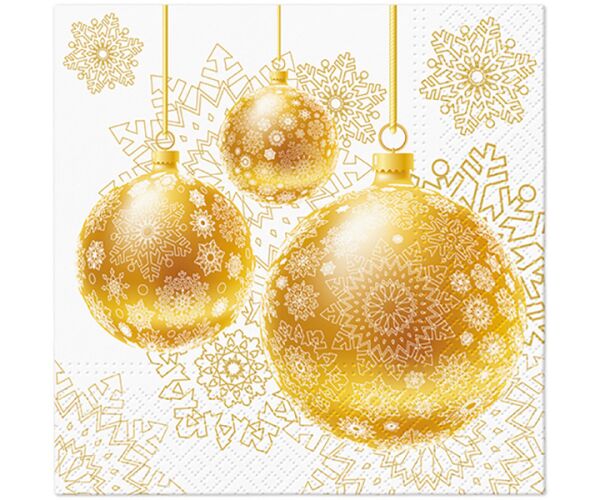 Ubrousky PAW Dekor L (20ks) Gold Ornamental Baubles