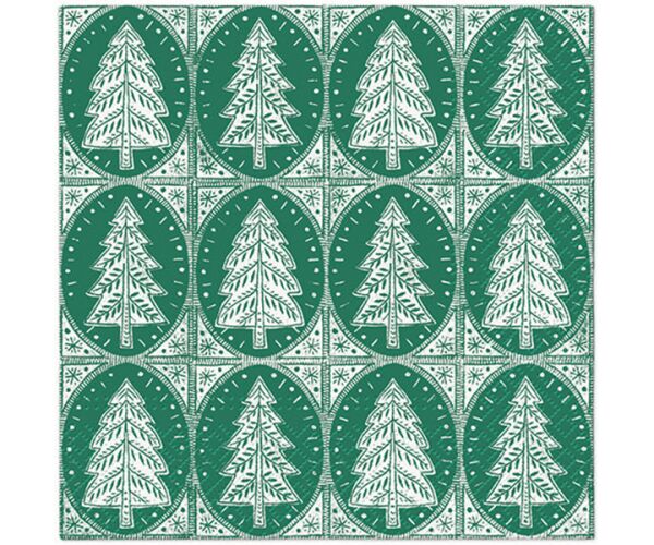 Ubrousky PAW Dekor L (20ks) Pattern Christmas green