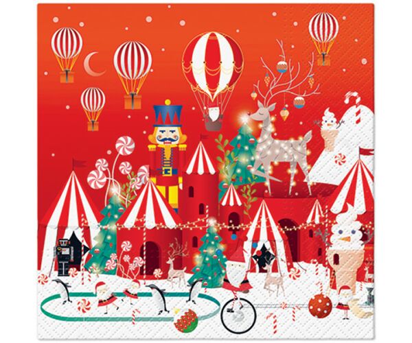 Ubrousky PAW Dekor L (20ks) Winter Wonderland Christmas