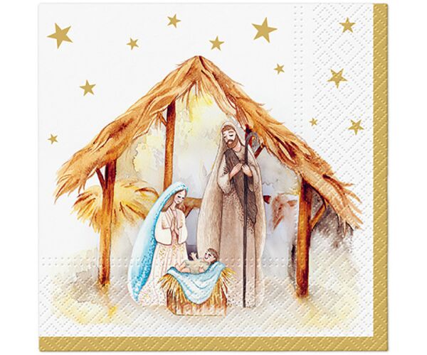 Ubrousky PAW Dekor L (20ks) Holy Family Blessing
