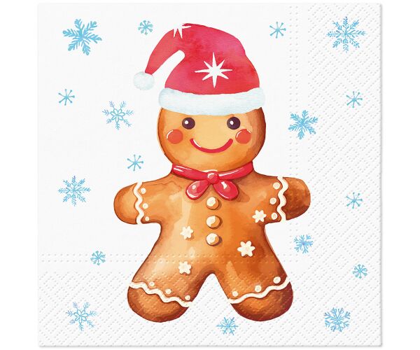 Ubrousky PAW Dekor L (20ks) Ginger Christmas