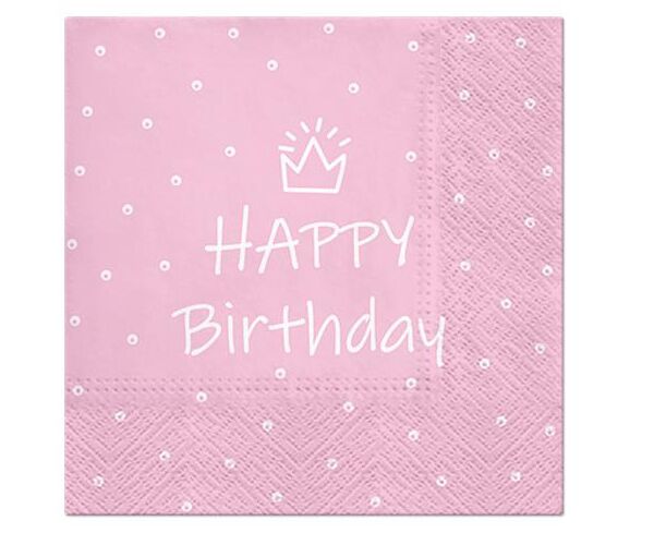Ubrousky PAW Dekor L (20ks) Special Day (light pink)