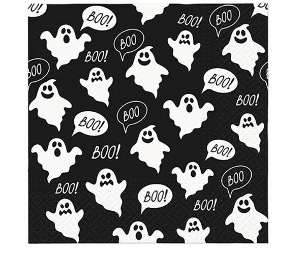 Ubrousky 33 x 33 cm BOO black 20 ks
