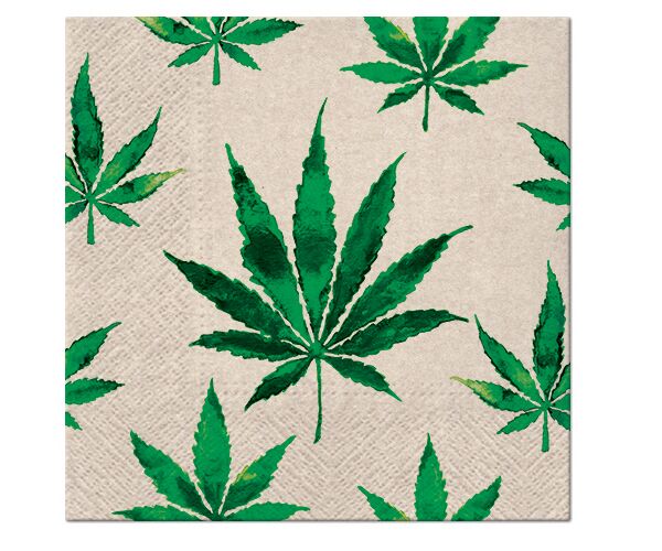 Ubrousky PAW Dekor We Care (20ks) Marihuana