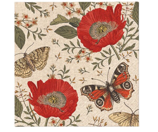 Ubrousky PAW Dekor We Care (20ks) Passing Butterflies