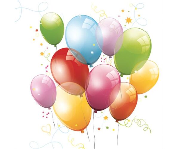 Ubrousky DAISY L (20ks) Birthday Balloons