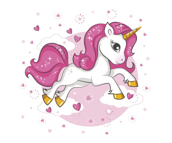 Ubrousky DAISY L (20ks) Pink Heart Unicorn