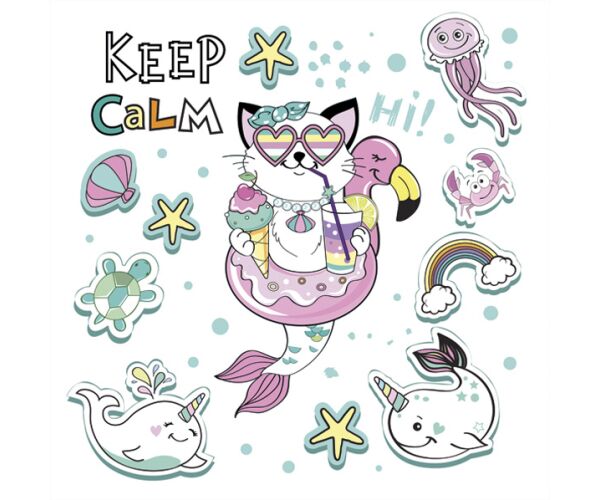 Ubrousky DAISY L (20ks) Mermaid Cat Vibes