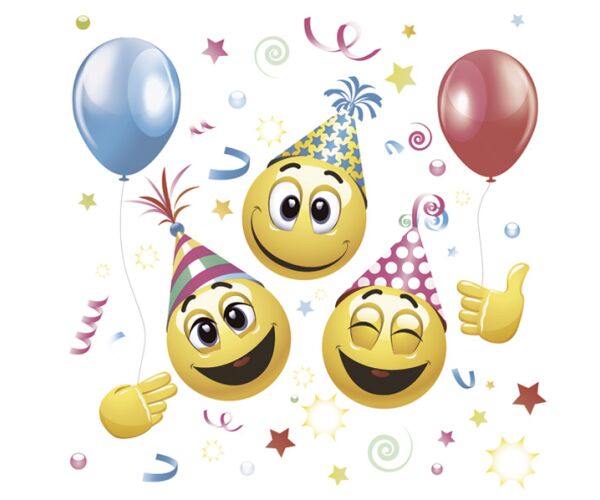 Ubrousky DAISY L (20ks) Smile Icons and Balloons