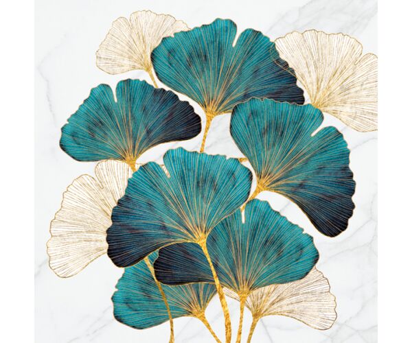 Ubrousky DAISY L (20ks) Gold and Emerald Gingko Biloba