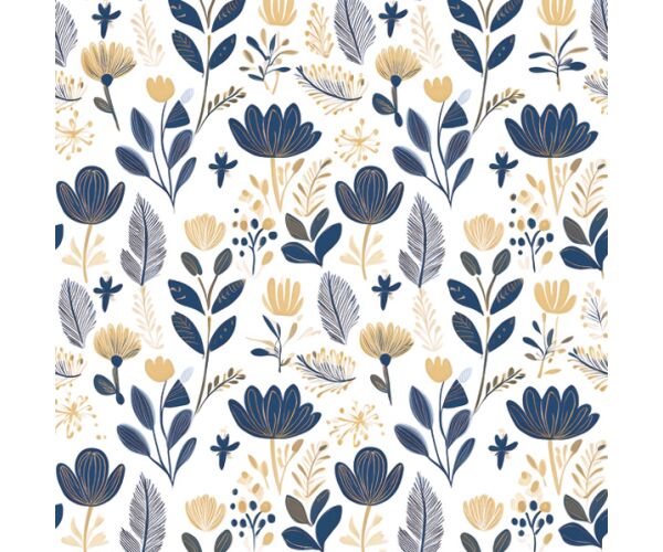 Ubrousky DAISY L (20ks) Scandinavian Floral Pattern