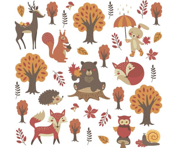 Ubrousky DAISY L (20ks) Woodland Animals