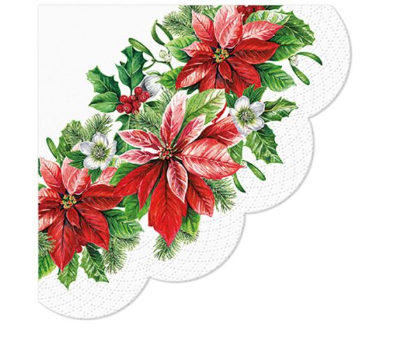 Ubrousky PAW Dekor R (12ks) Glory Poinsettia