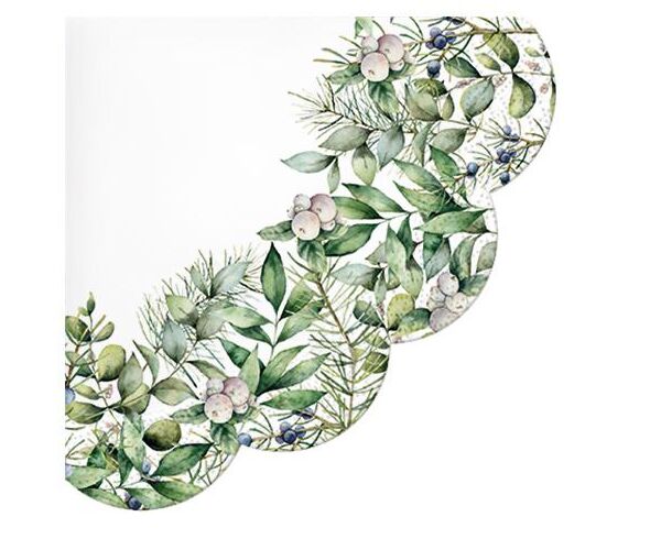 Ubrousky PAW Dekor R (12ks) Winter Greenery