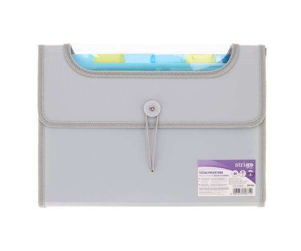 Složka A4 s 6 kapsami STRIGO šedá