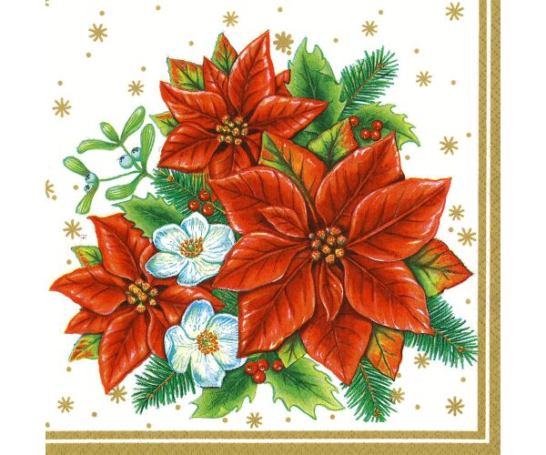 Ubrousky MAKI L (20ks) Poinsettia Comp